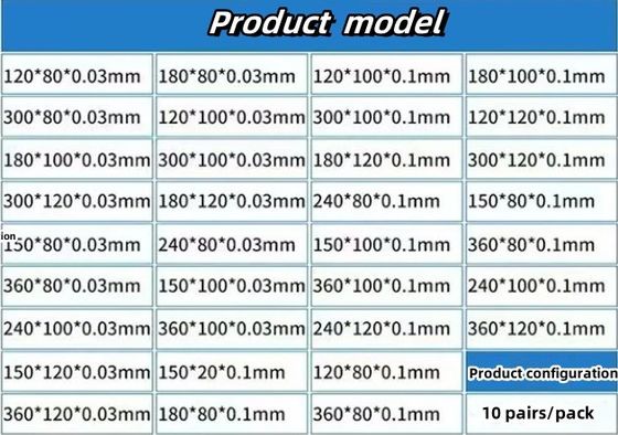 OEM Supported 10pcs Industrial Radiographic Defect Detection and Sensitization Screens